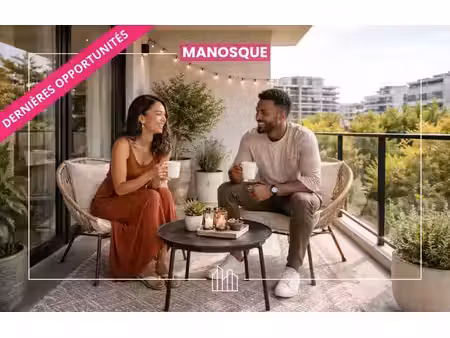 vente appartement neuf 2 pièces 42m2 manosque - 183000 € - surface privée