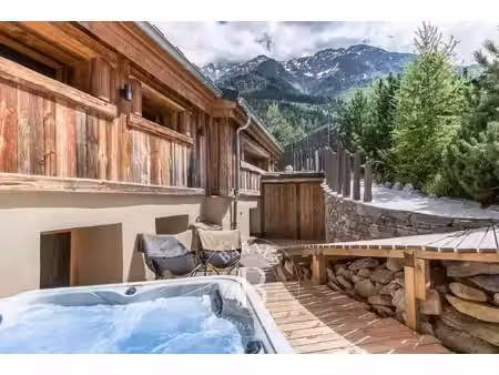 chalet mitoyen - les houches - les granges - 4 chambres - terrasse de 30 m² - vue massif..