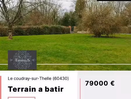 vente terrain 572 m² le coudray-sur-thelle (60430)