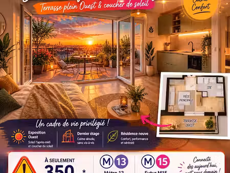 vente appartement 1 pièce 23 m² à asnieres-sur-seine (92600)  219 000 €