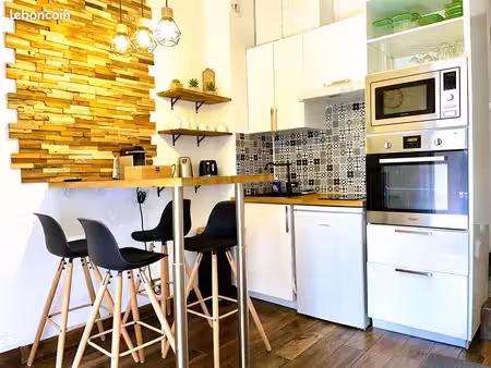 appartement meublé climatisé avec grande terrasse privative ◊ cavalaire sur mer - environn