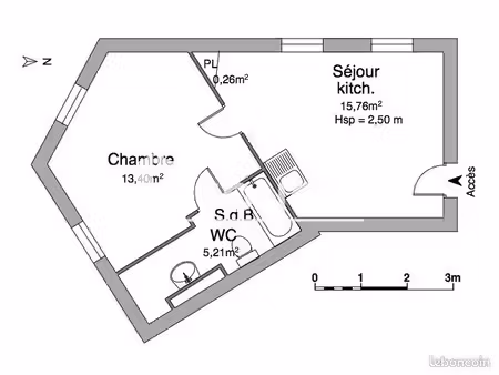 appartement 2 pièces 34 m²