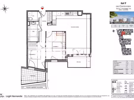 appartement 3 pièces 62 m²