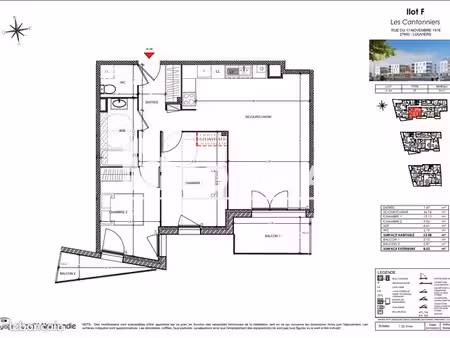 appartement 3 pièces 63 m²