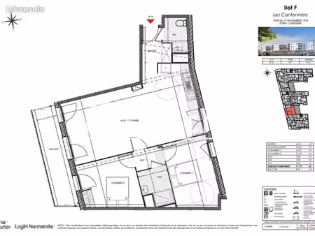 appartement 3 pièces 71 m²