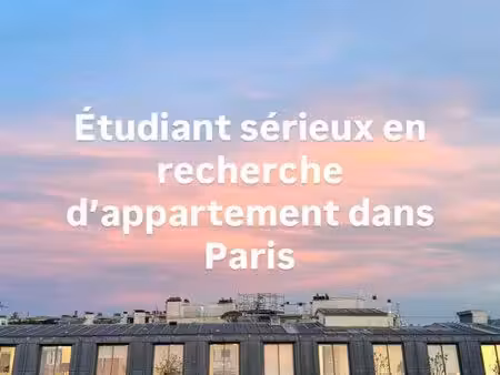 recherche appartement paris 20-25m2 - loyer max 1100
