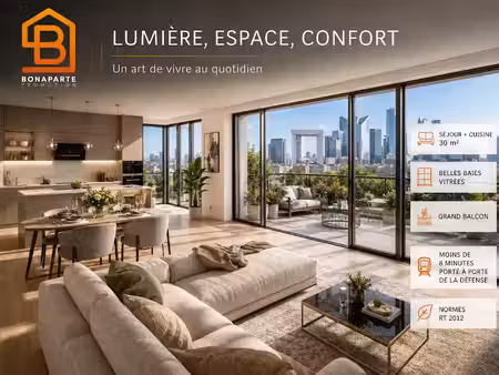 vente appartement 3 pièces 70 m² à nanterre (92000)  448 500 €