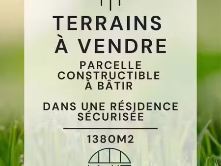 terrain constructible viabilisé à vendre