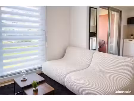 location meublée – studio + balcon – tout compris edf  wifi et résidence piscine tennis
