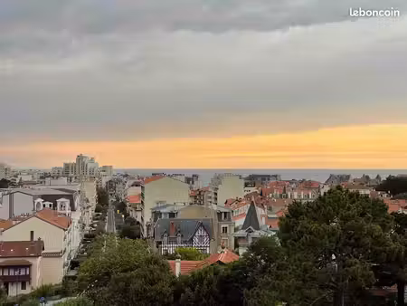 t1 meublé 33 m² – biarritz saint-charles – parking – vue océan – bail étudiant 9 mois