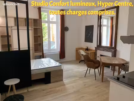 studio meublé hyper centre ttes charges incluses