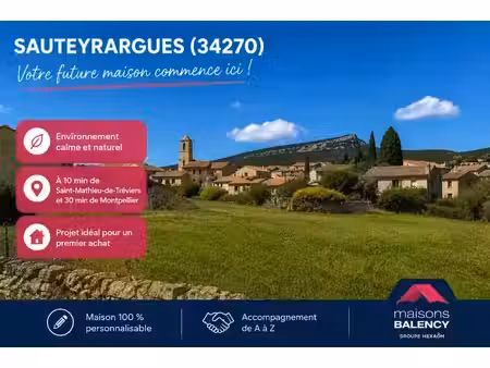 vente terrain 157 m² à sauteyrargues (34270)  99 900 €
