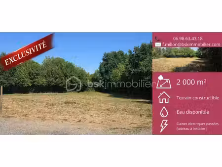 terrain constructible à vendre