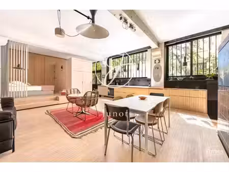 paris 17e - folie-mericourt - appartement / atelier - 3 pièces - 73 68m² carrez - 2 chambr