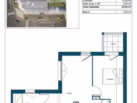 location deux pieces vide