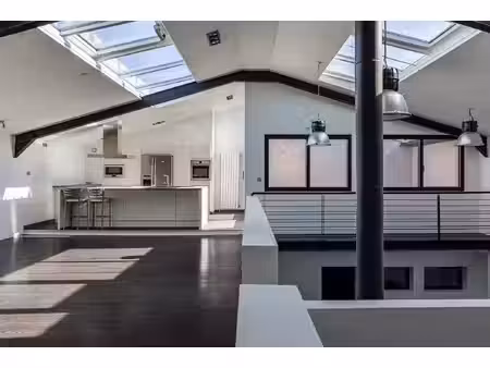 loft en duplex inversé avec terrasse et volume cathédrale