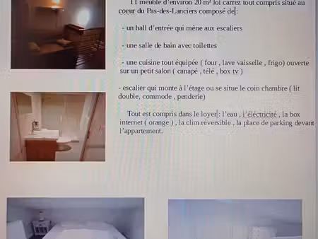 studio meublé tout compris