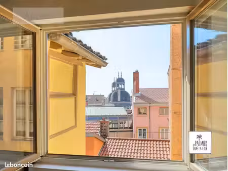 à vendre à lyon 1er  appartement à rénover au dernier étage avec jusqu’à 4 mètres de haute