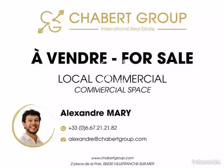 alimentation  épicerie  glacier  local commercial  restaurant 16 m² villefranche-sur-mer