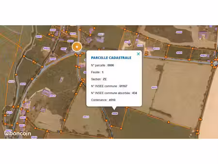 terrain 4 510 m² la ferte en ouche