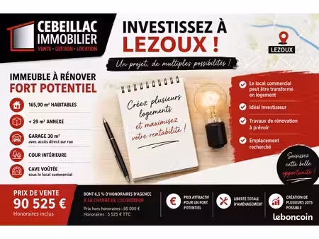 immeuble 9 pièces 166 m²