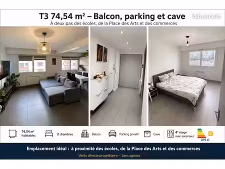 superbe t3 proche de toutes commodités