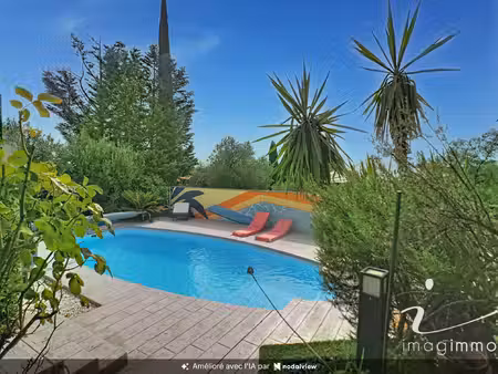 grabels villa avec piscine sur les hauteurs-vue degagee et c