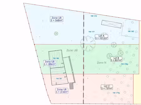 terrain 1012 m² jaignes
