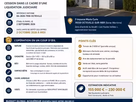immeuble 2000 m² octeville sur mer