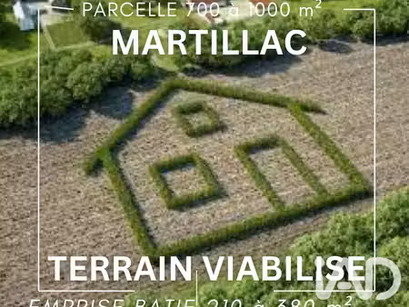 terrain 817 m² martillac