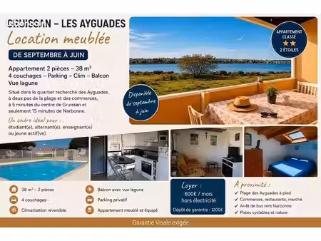 appartement gruissan les ayguades
