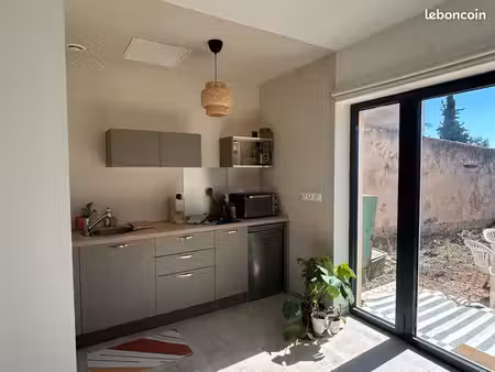 studio meublé avec jardin  bail étudiant