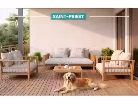 vente appartement neuf 3 pièces 65m2 saint-priest - 334000 € - surface privée