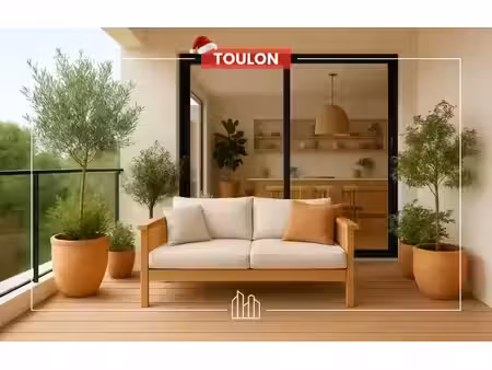 vente appartement neuf 3 pièces 65m2 toulon - 299147 € - surface privée