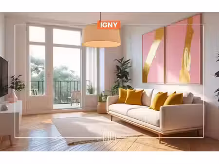 vente appartement neuf 2 pièces 44m2 igny - 252000 € - surface privée