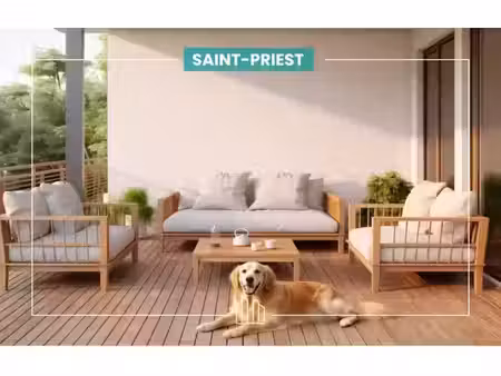 vente appartement neuf 3 pièces 64m2 saint-priest - 317000 € - surface privée