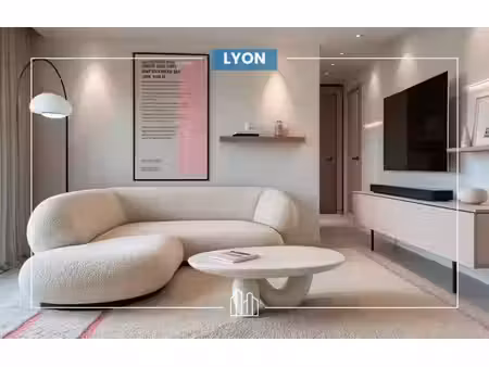 vente appartement neuf 2 pièces 45m2 lyon 2eme - 306000 € - surface privée