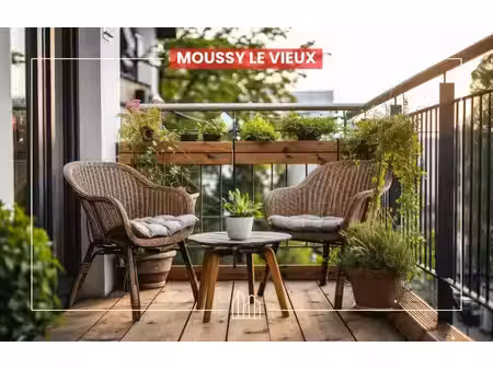 vente appartement neuf 2 pièces 43m2 moussy-le-vieux - 194000 € - surface privée