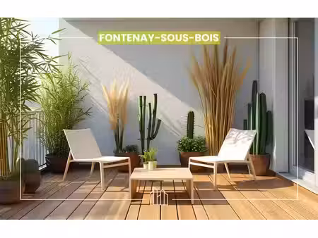 vente appartement neuf 4 pièces 76m2 noisy-le-sec - 390142 € - surface privée