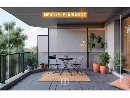 vente appartement neuf 2 pièces 44m2 neuilly-plaisance - 270000 € - surface privée