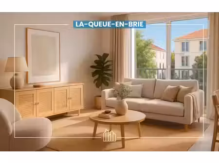 vente appartement neuf 2 pièces 46m2 la queue-en-brie - 238000 € - surface privée