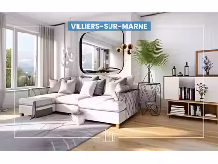 vente appartement neuf 2 pièces 46m2 villiers-sur-marne - 239000 € - surface privée