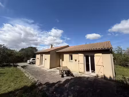 tourouzelle : maison de plein pied avec garage et terrain sans vis à vis