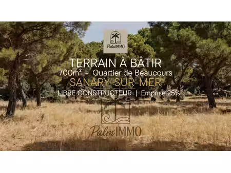 exclusivité palmimmo terrain à bâtir à sanary-sur-mer