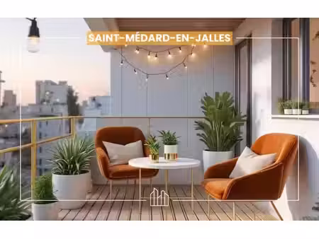 vente appartement neuf 4 pièces 90m2 saint-médard-en-jalles - 435000 € - surface privée