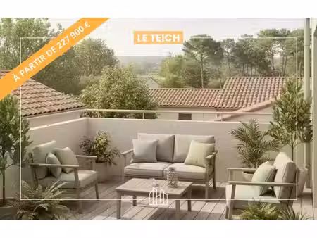 vente appartement neuf 2 pièces 42m2 le teich - 231900 € - surface privée