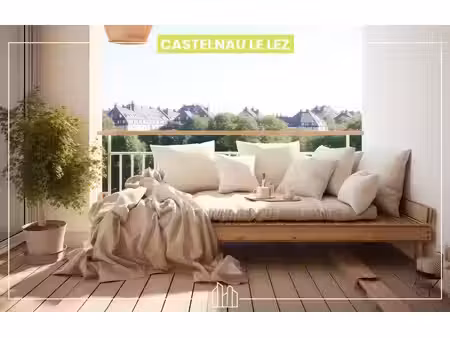 vente appartement neuf 3 pièces 58m2 castelnau-le-lez - 355000 € - surface privée