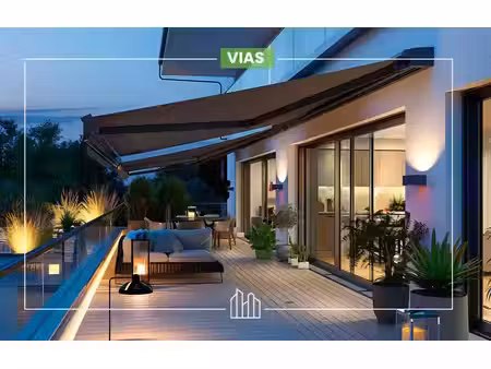 vente appartement neuf 2 pièces 50m2 vias - 195900 € - surface privée