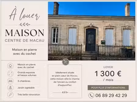 location maison macau 33460