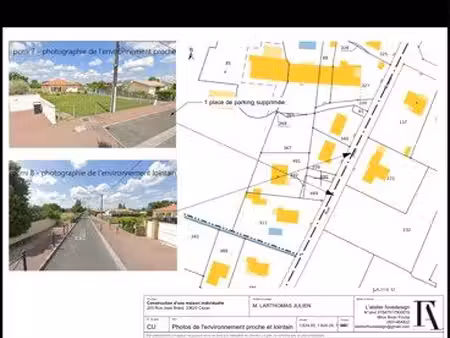 terrain constructible cézac centre 237 m2